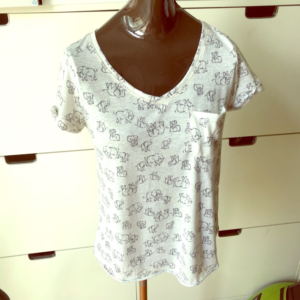Elephant Print Tee